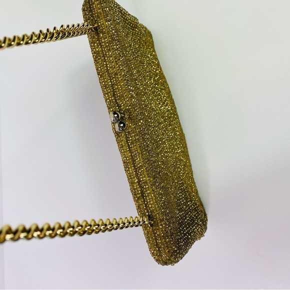 Vintage Walborg Gold Beaded Evening Purse - Picture 7 of 9